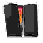 Cadorabo Hülle für LG Google NEXUS 5 Schutzhülle in Schwarz Flip Handyhülle Case Cover Etui Kunstleder