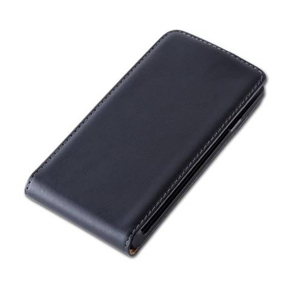 Cadorabo Hülle für LG OPTIMUS L9 II (2.Gen) Schutzhülle in Schwarz Flip Handyhülle Case Cover Etui Kunstleder