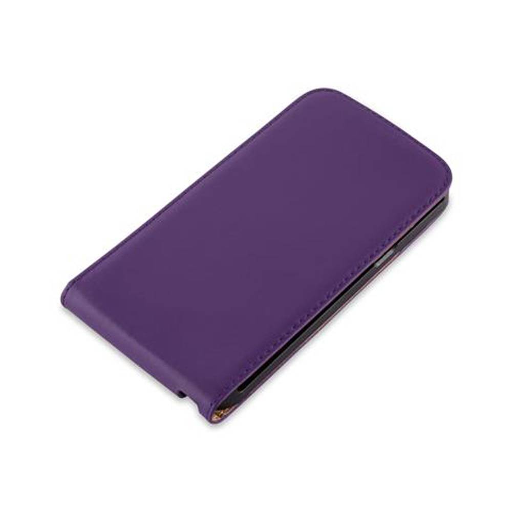 Cadorabo Hülle für Samsung Galaxy NOTE 2 Schutzhülle in Lila Flip Handyhülle Case Cover Etui Kunstleder
