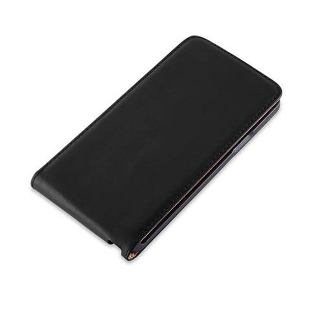 Cadorabo Hülle für Samsung Galaxy NOTE 4 Schutzhülle in Schwarz Flip Handyhülle Case Cover Etui Kunstleder