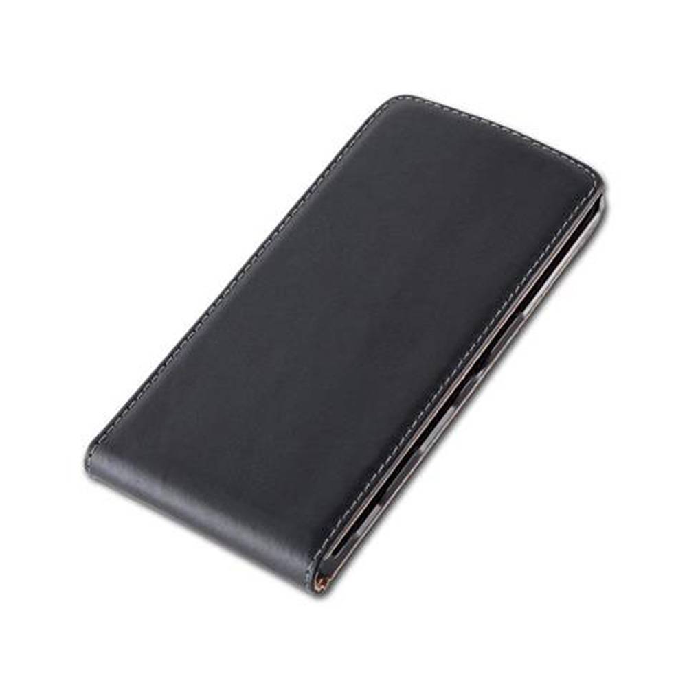 Cadorabo Hülle für Sony Xperia T3 Schutzhülle in Schwarz Flip Handyhülle Case Cover Etui Kunstleder