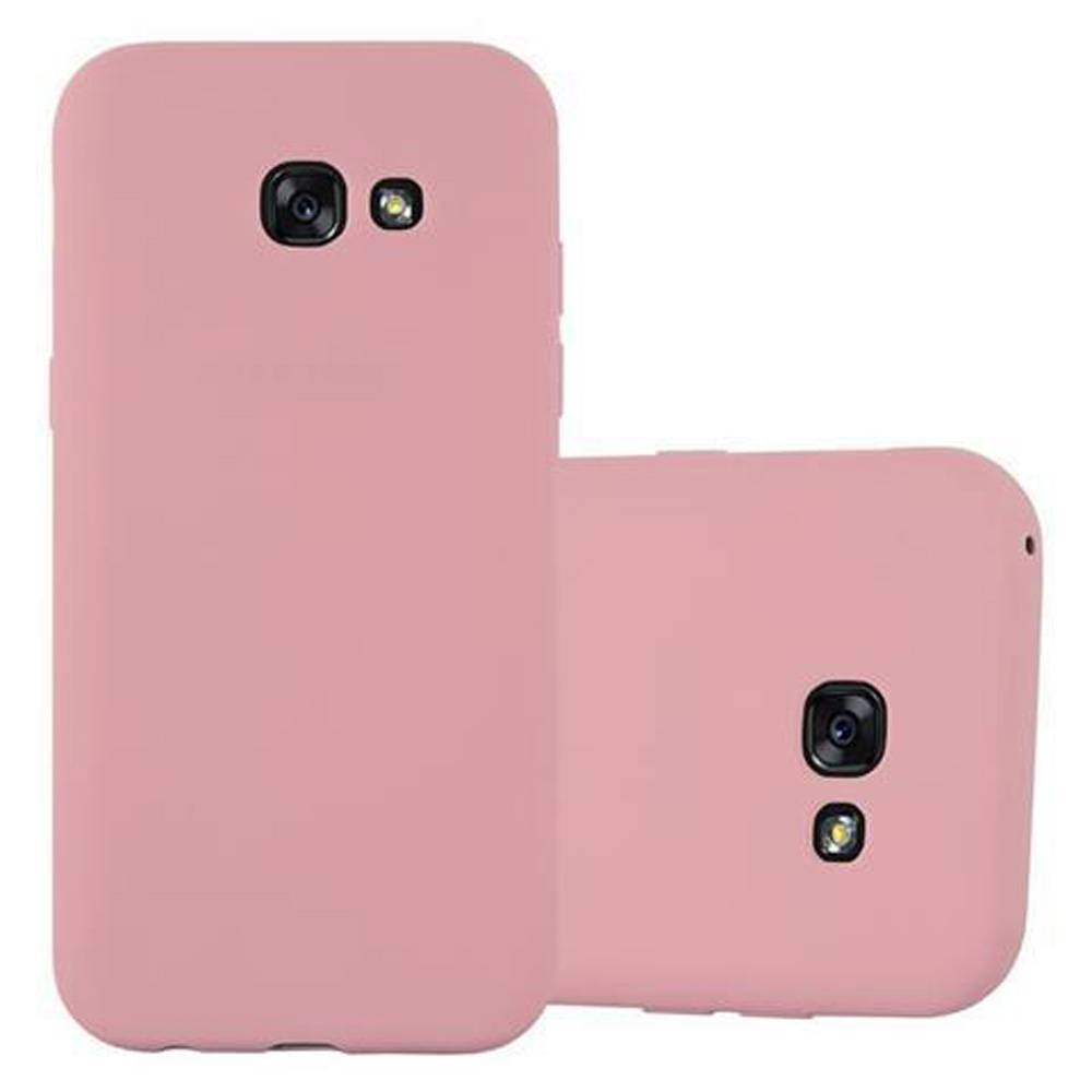 Cadorabo Hülle für Samsung Galaxy A3 2017 Schutzhülle in Rosa Handyhülle TPU Silikon Etui Case Cover