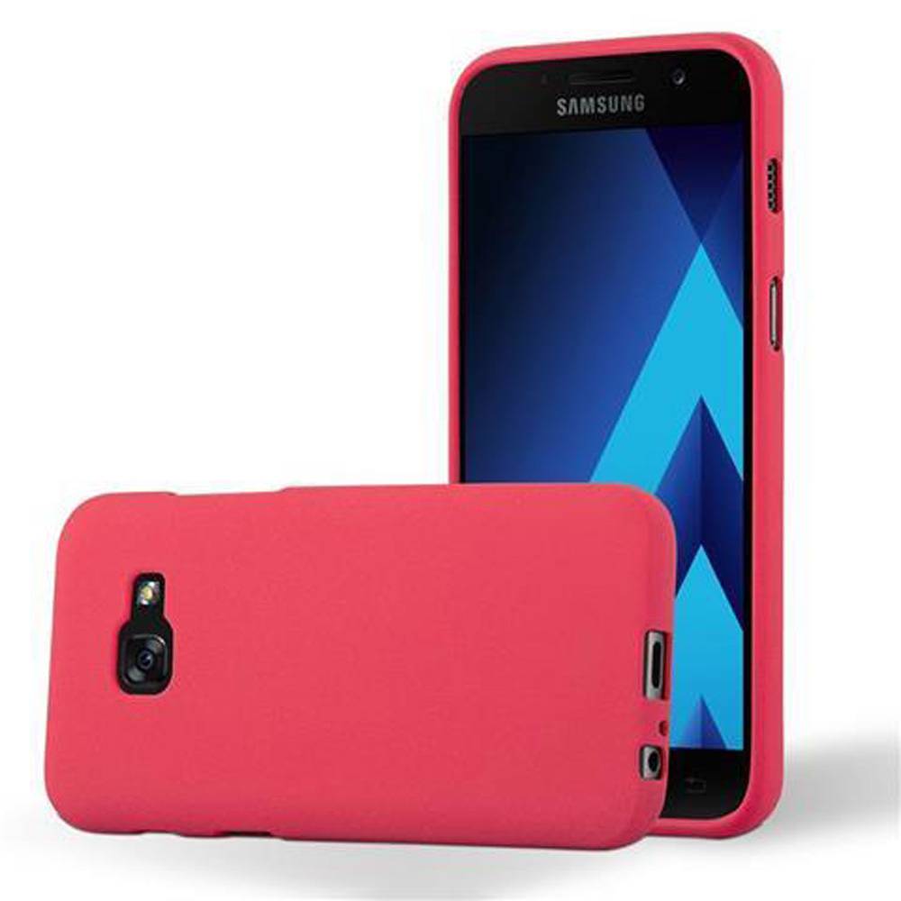 Cadorabo Schutzhülle für Samsung Galaxy A3 2017 Hülle in Rot Handyhülle TPU Etui Cover Case