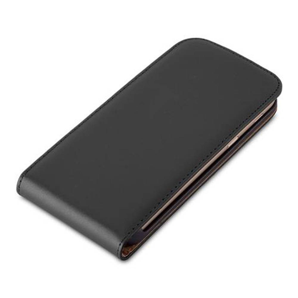 Cadorabo Hülle für Samsung Galaxy A3 2017 Schutzhülle in Schwarz Flip Handyhülle Case Cover Etui Kunstleder