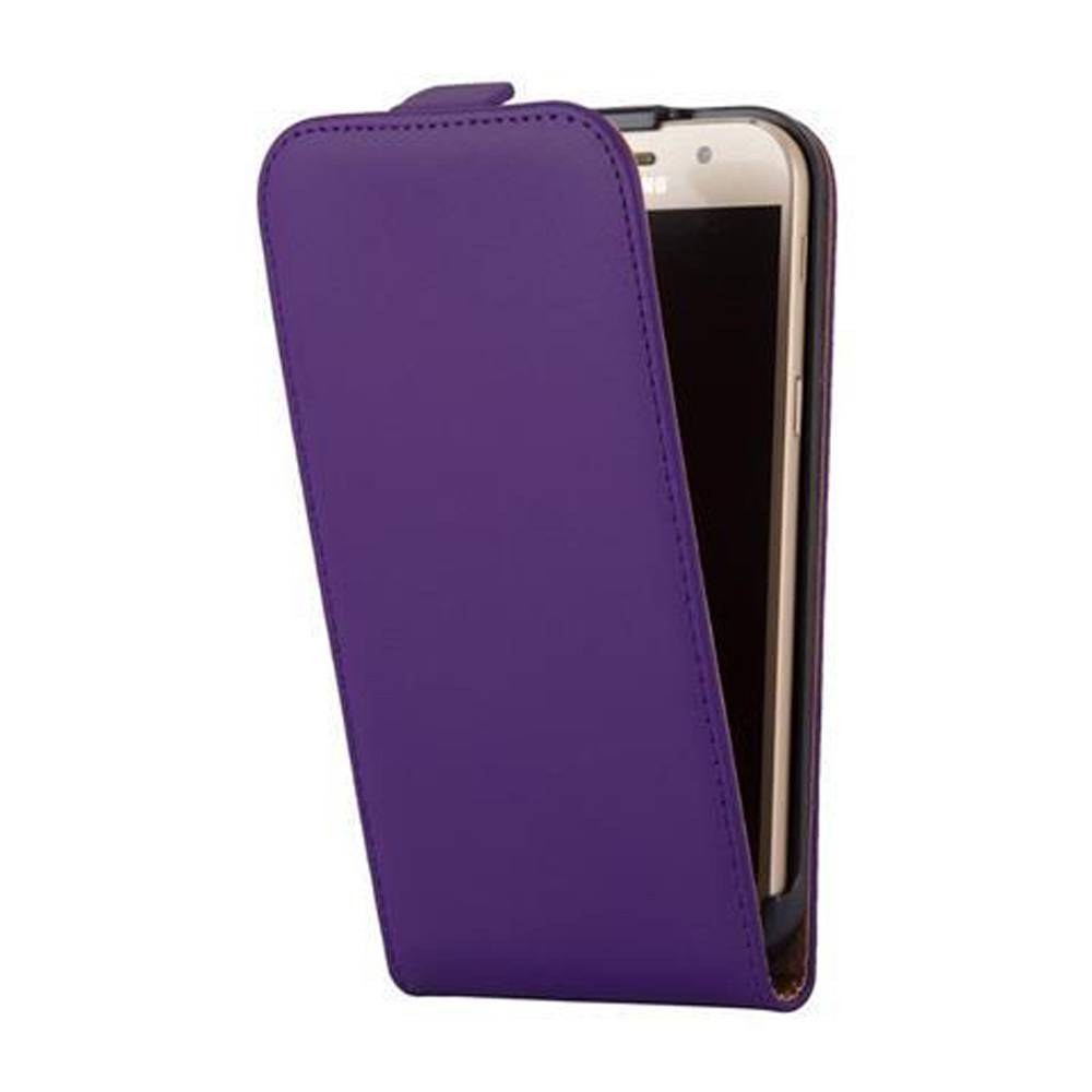 Cadorabo Hülle für Samsung Galaxy A3 2017 Schutzhülle in Lila Flip Handyhülle Case Cover Etui Kunstleder