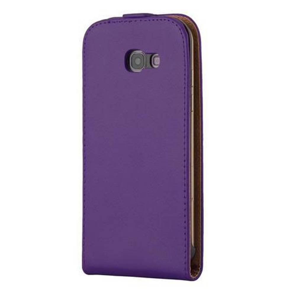 Cadorabo Hülle für Samsung Galaxy A3 2017 Schutzhülle in Lila Flip Handyhülle Case Cover Etui Kunstleder