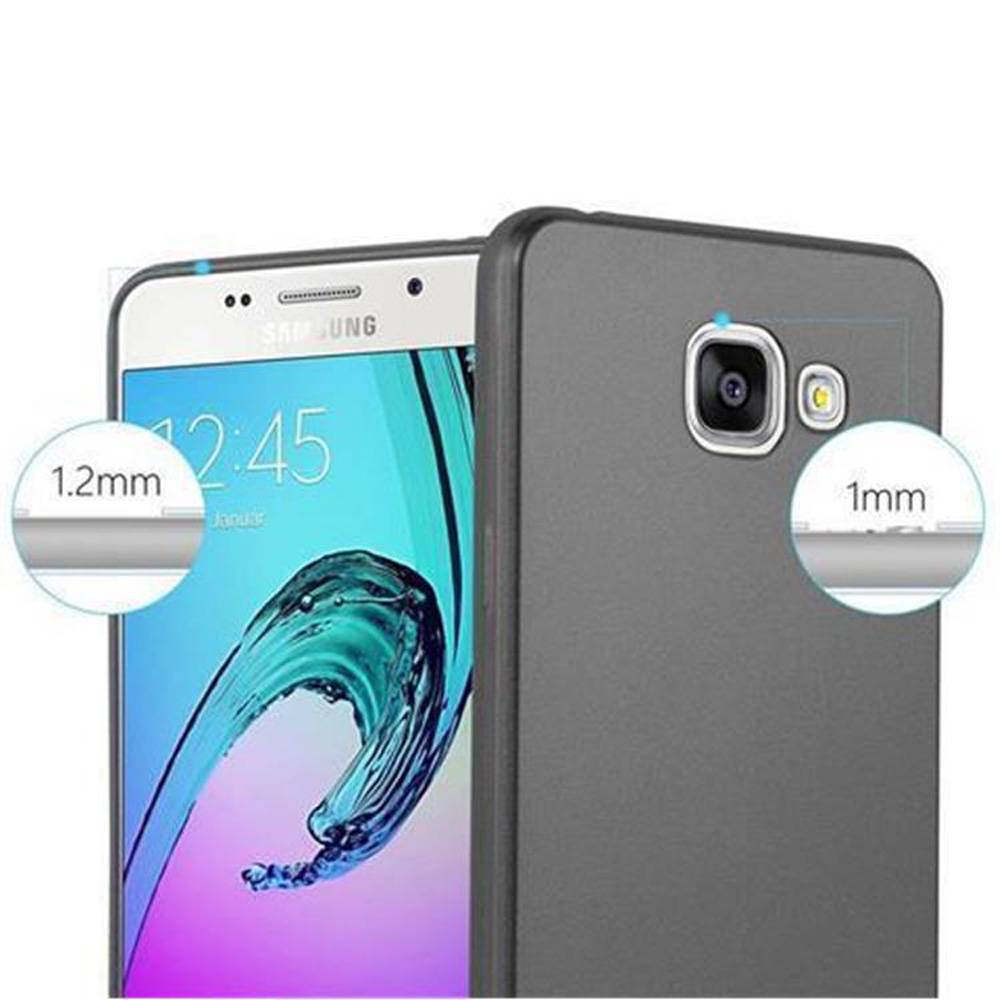 Cadorabo Schutzhülle für Samsung Galaxy A3 2016 Hülle in Grau Handyhülle TPU Silikon Etui Cover Case
