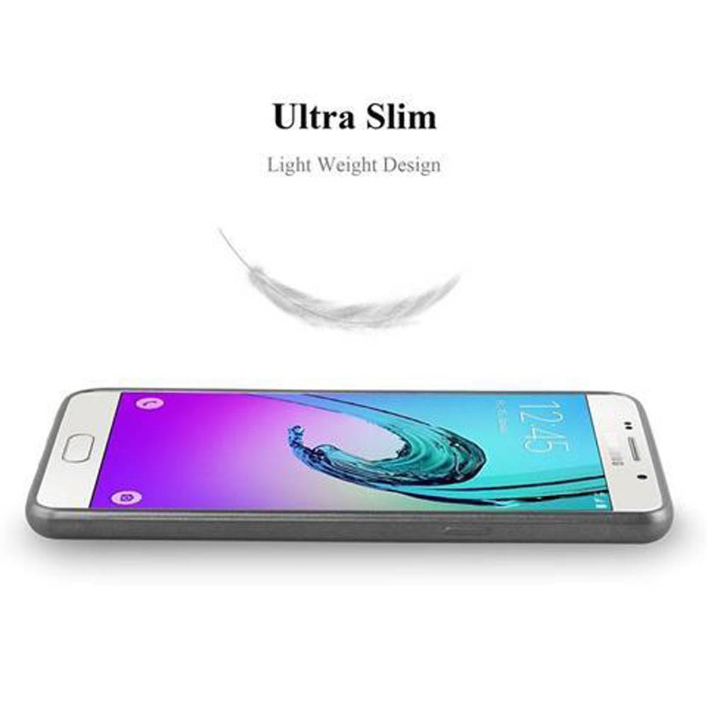 Cadorabo Schutzhülle für Samsung Galaxy A3 2016 Hülle in Grau Handyhülle TPU Silikon Etui Cover Case