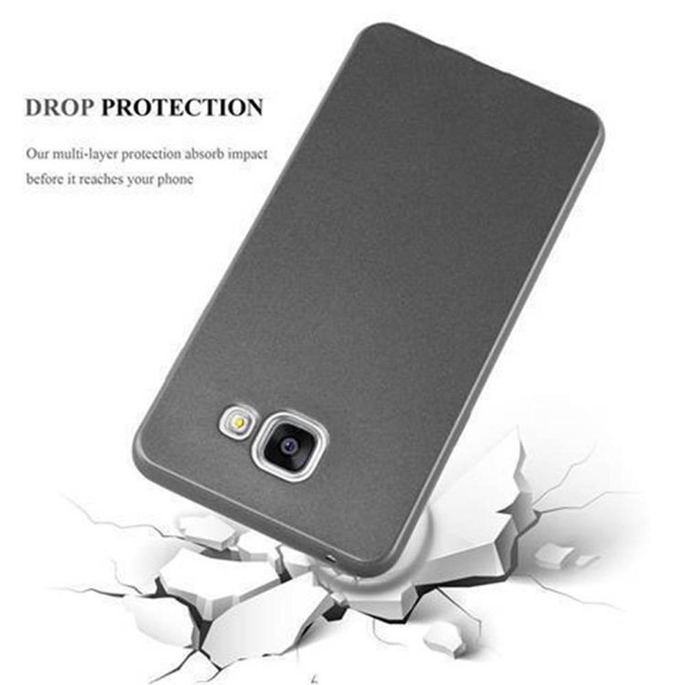 Cadorabo Schutzhülle für Samsung Galaxy A3 2016 Hülle in Grau Handyhülle TPU Silikon Etui Cover Case