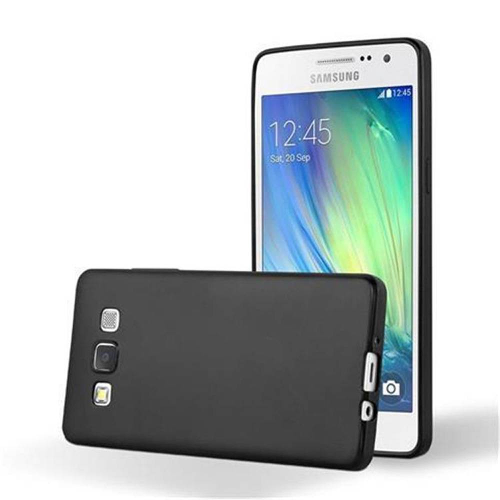 Cadorabo Schutzhülle für Samsung Galaxy A5 2015 Hülle in Schwarz Handyhülle TPU Silikon Etui Cover Case