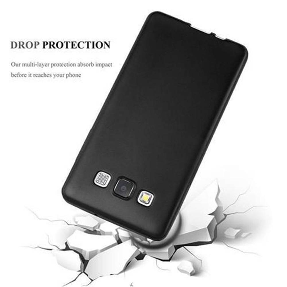 Cadorabo Schutzhülle für Samsung Galaxy A5 2015 Hülle in Schwarz Handyhülle TPU Silikon Etui Cover Case