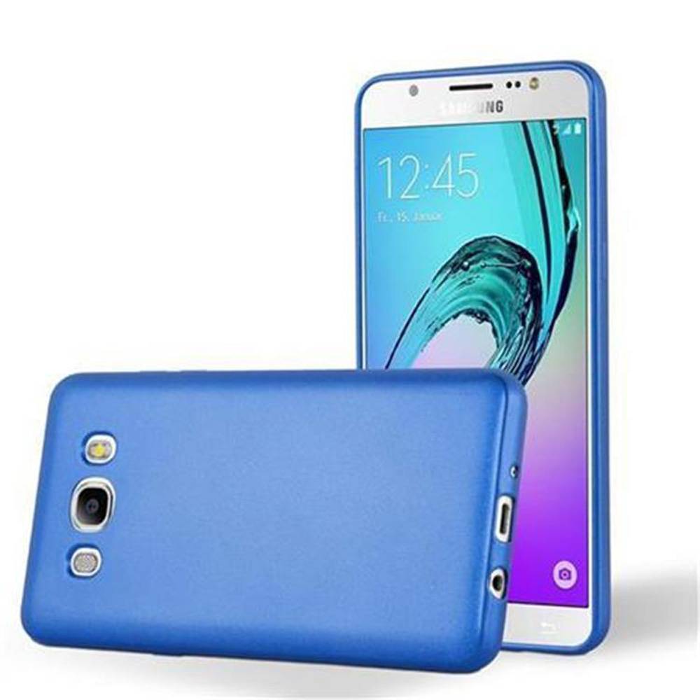 Cadorabo Schutzhülle für Samsung Galaxy J7 2016 Hülle in Blau Handyhülle TPU Silikon Etui Cover Case