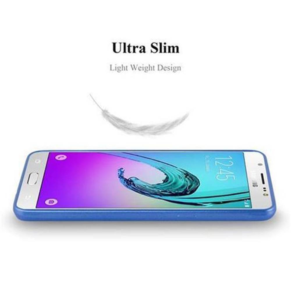 Cadorabo Schutzhülle für Samsung Galaxy J7 2016 Hülle in Blau Handyhülle TPU Silikon Etui Cover Case
