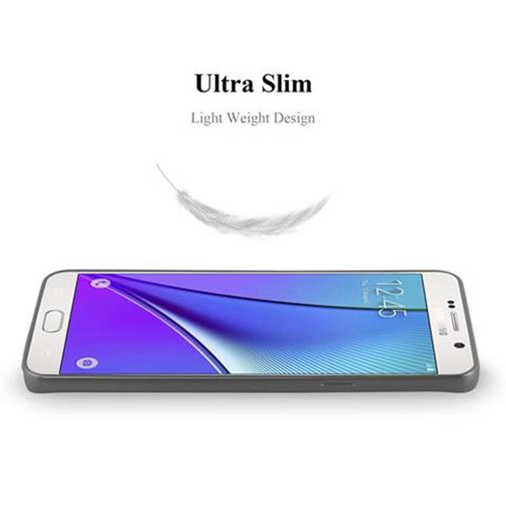 Cadorabo Schutzhülle für Samsung Galaxy NOTE 5 Hülle in Grau Handyhülle TPU Silikon Etui Cover Case