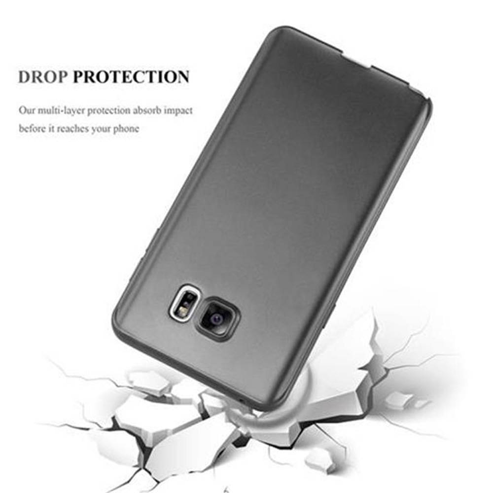 Cadorabo Schutzhülle für Samsung Galaxy NOTE 5 Hülle in Grau Handyhülle TPU Silikon Etui Cover Case
