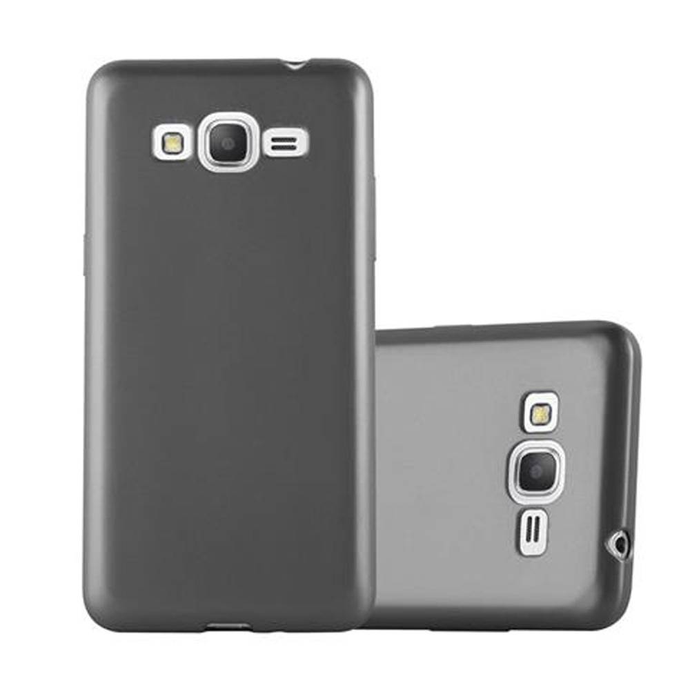Cadorabo Schutzhülle für Samsung Galaxy GRAND PRIME Hülle in Grau Handyhülle TPU Silikon Etui Cover Case