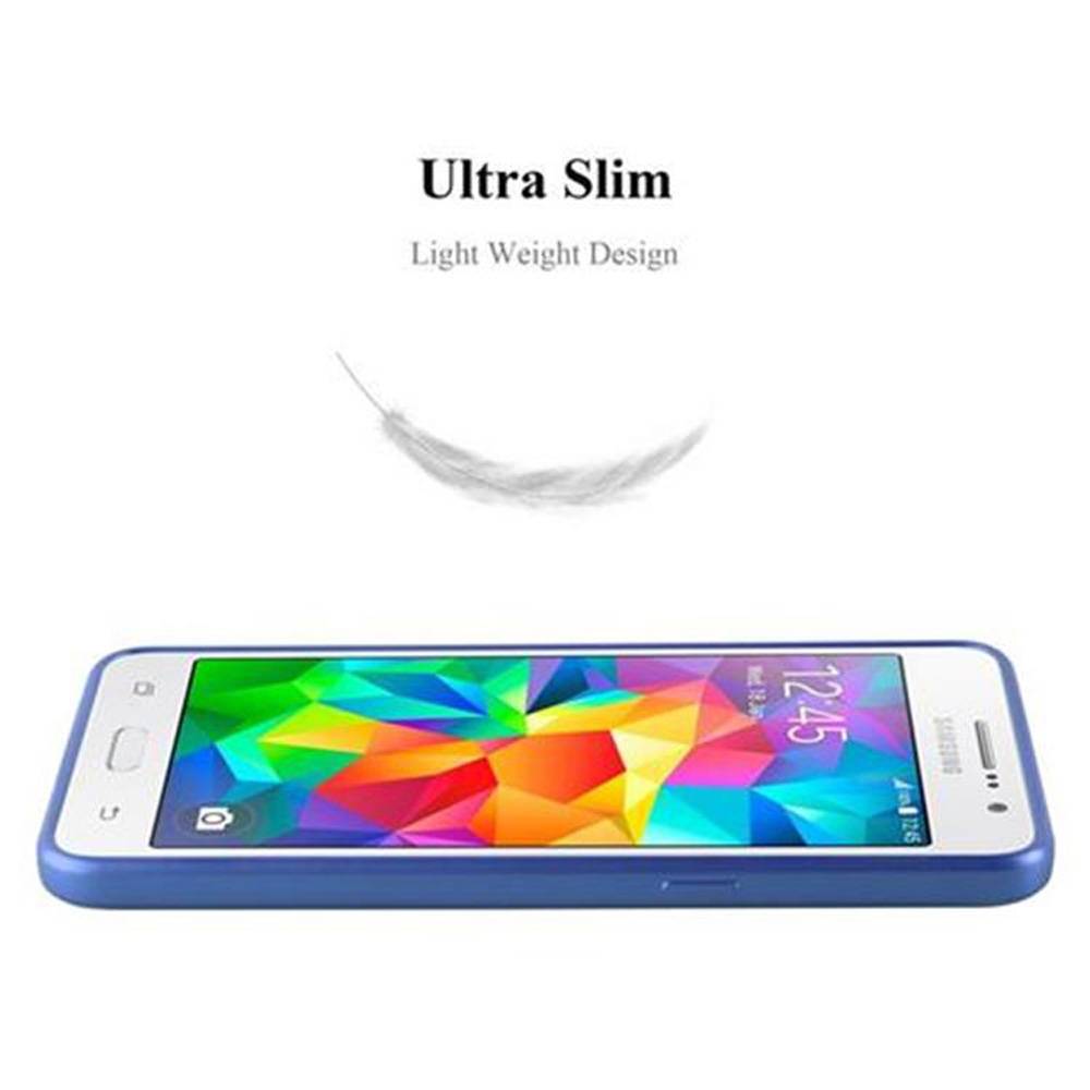 Cadorabo Schutzhülle für Samsung Galaxy GRAND PRIME Hülle in Blau Handyhülle TPU Silikon Etui Cover Case