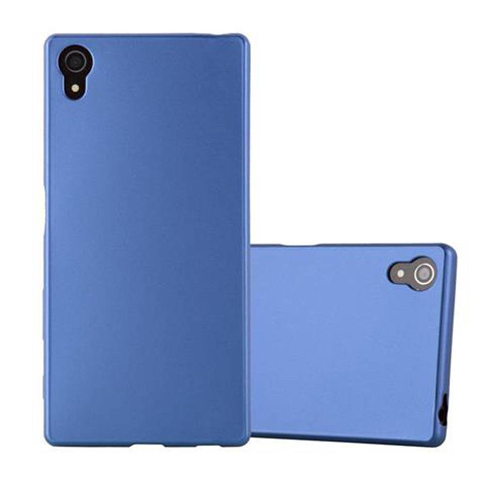 Cadorabo Schutzhülle für Sony Xperia Z5 Hülle in Blau Handyhülle TPU Silikon Etui Cover Case
