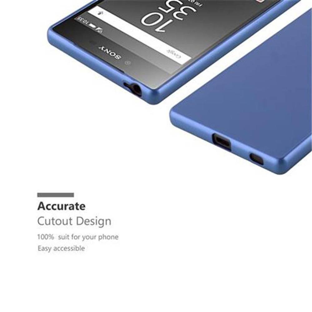 Cadorabo Schutzhülle für Sony Xperia Z5 Hülle in Blau Handyhülle TPU Silikon Etui Cover Case