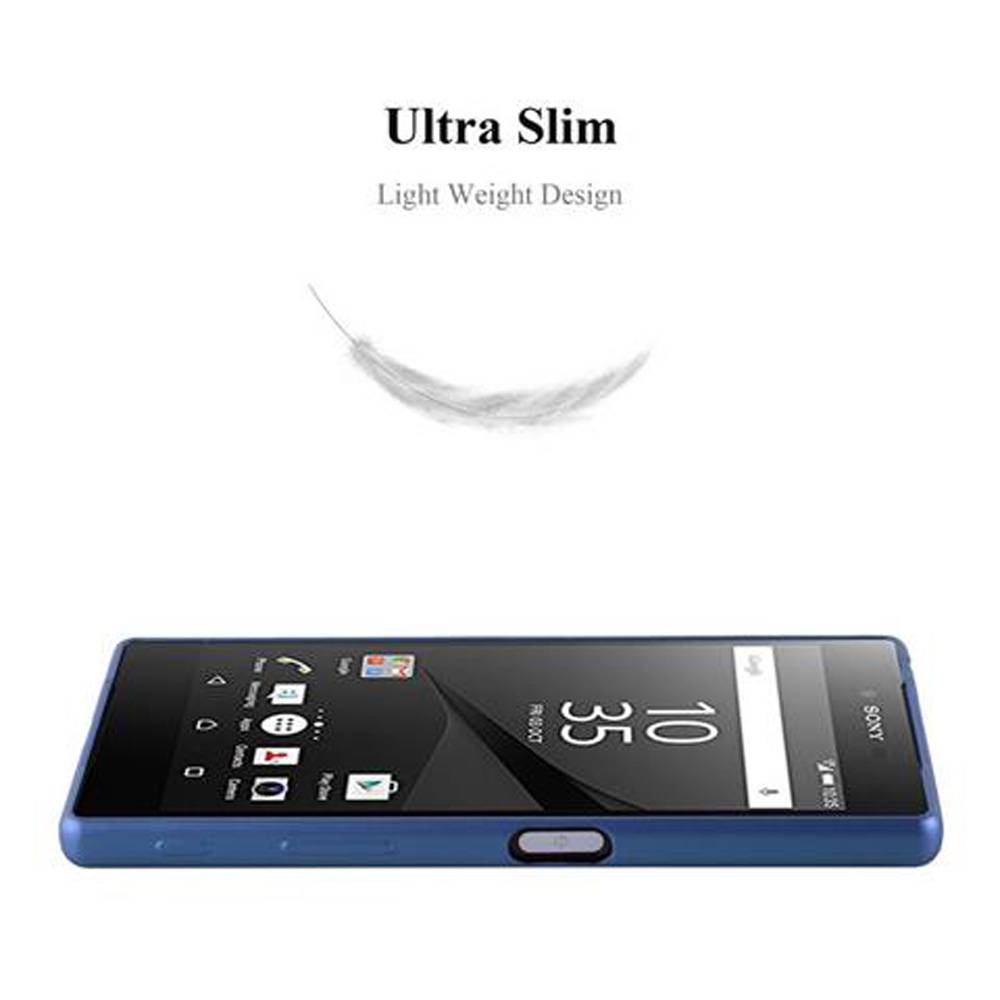 Cadorabo Schutzhülle für Sony Xperia Z5 Hülle in Blau Handyhülle TPU Silikon Etui Cover Case