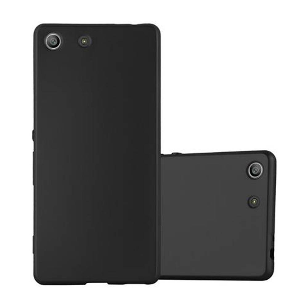 Cadorabo Schutzhülle für Sony Xperia M5 Hülle in Schwarz Handyhülle TPU Silikon Etui Cover Case