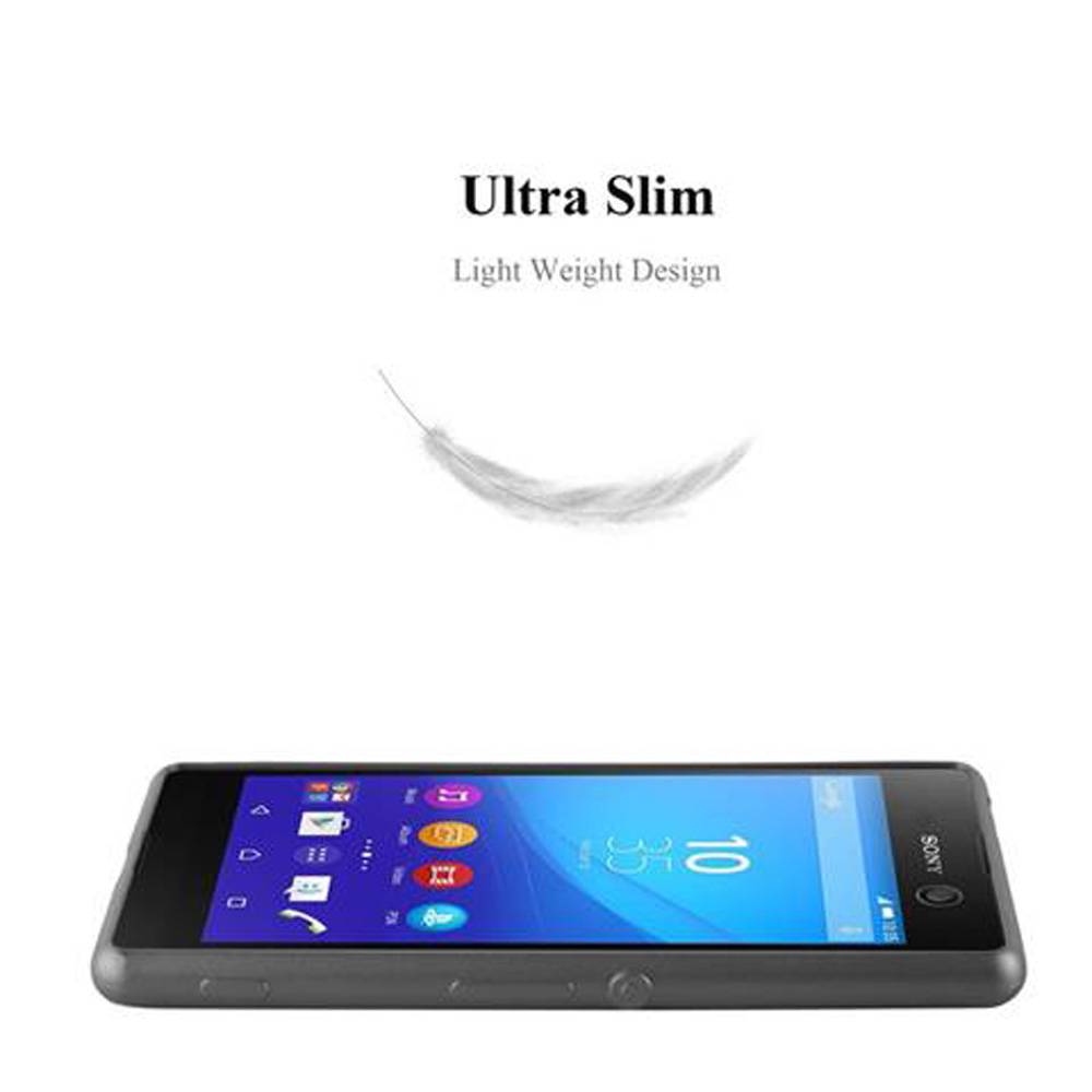Cadorabo Schutzhülle für Sony Xperia M5 Hülle in Grau Handyhülle TPU Silikon Etui Cover Case
