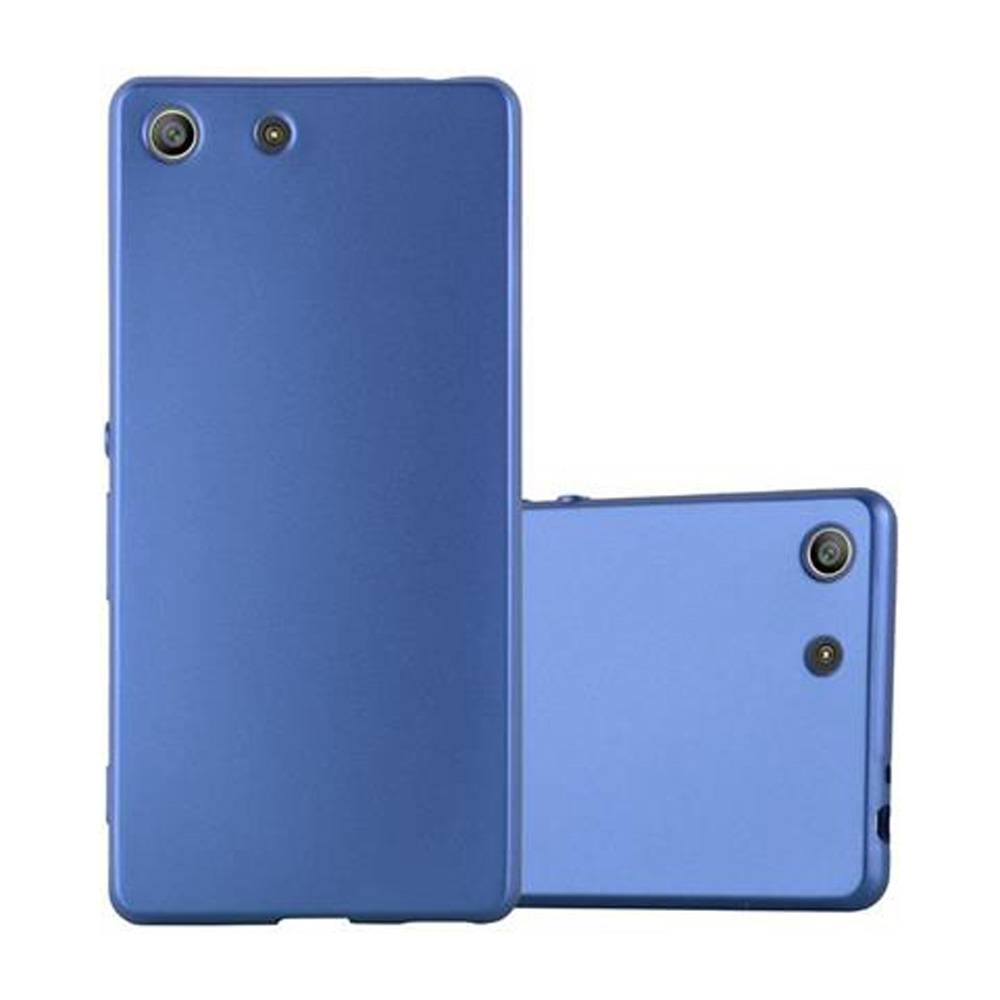 Cadorabo Schutzhülle für Sony Xperia M5 Hülle in Blau Handyhülle TPU Silikon Etui Cover Case
