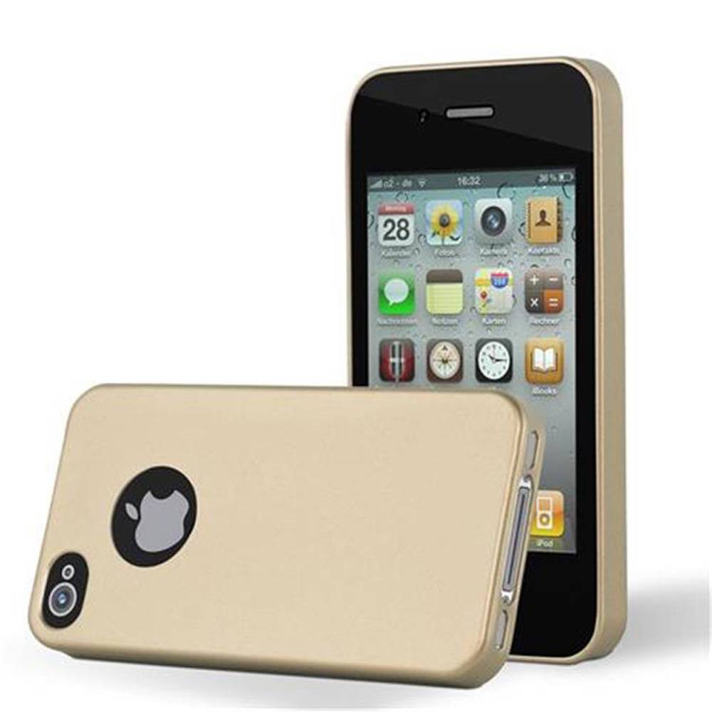Cadorabo Schutzhülle für Apple iPhone 4 / 4S Hülle in Gold Handyhülle TPU Silikon Etui Cover Case