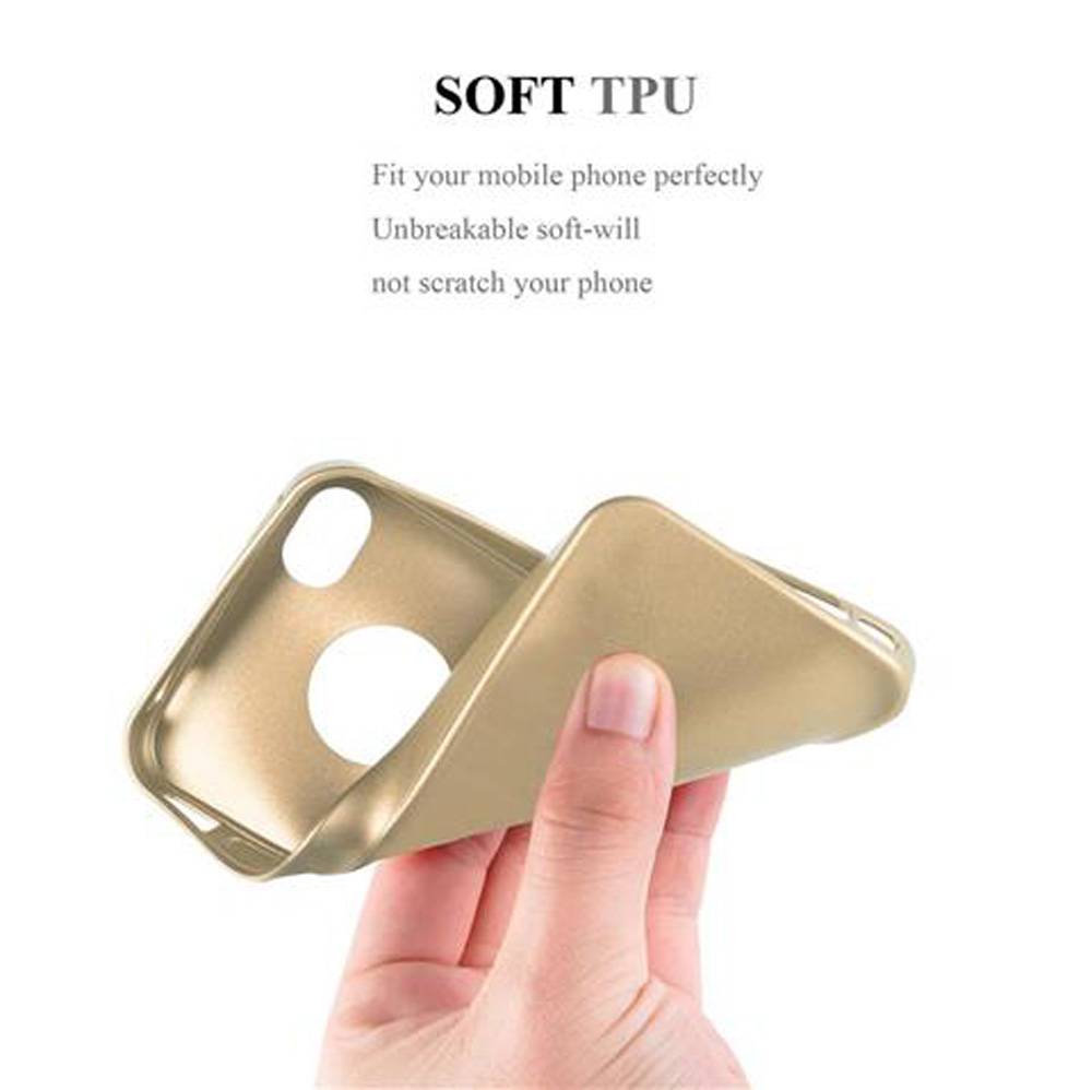 Cadorabo Schutzhülle für Apple iPhone 4 / 4S Hülle in Gold Handyhülle TPU Silikon Etui Cover Case