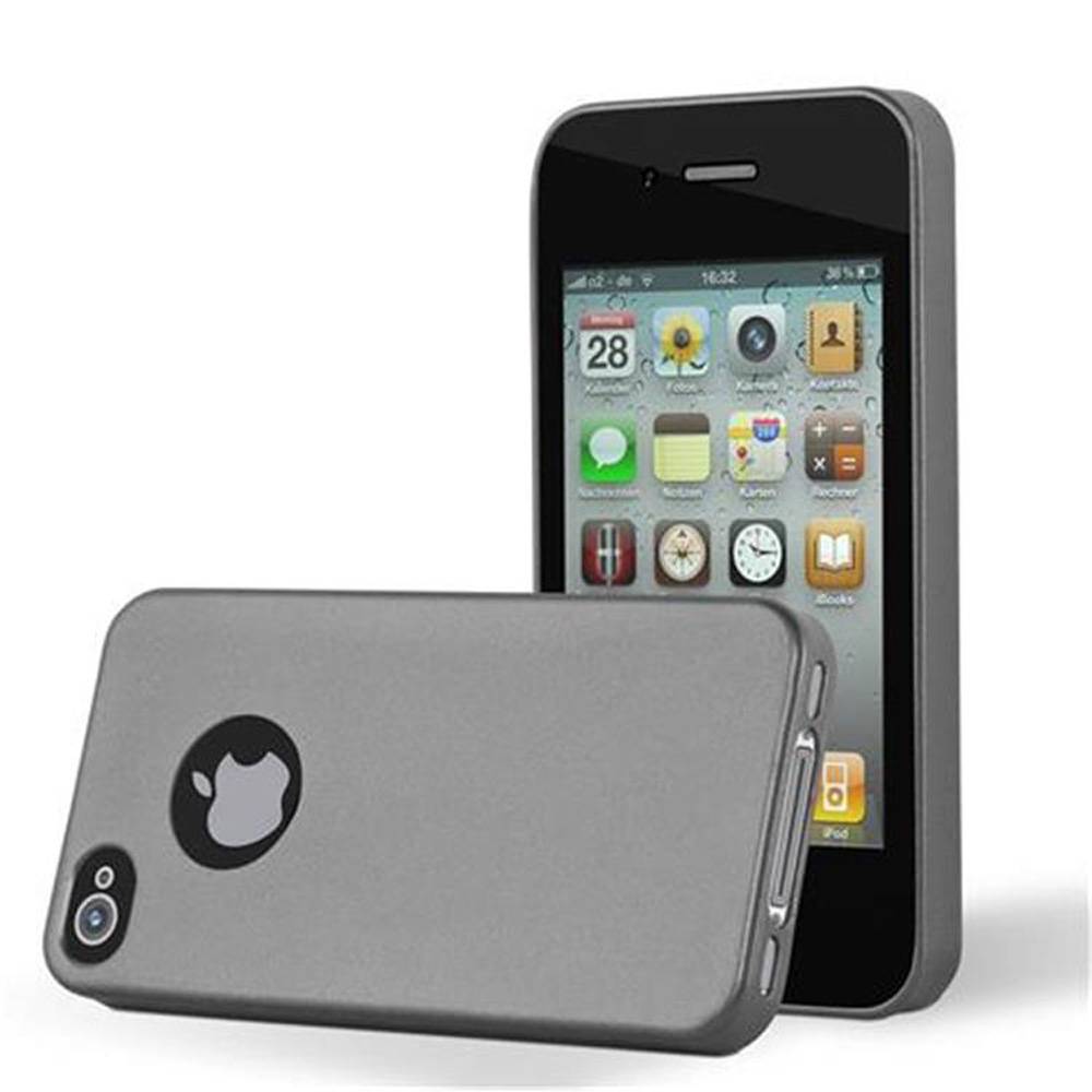 Cadorabo Schutzhülle für Apple iPhone 4 / 4S Hülle in Grau Handyhülle TPU Silikon Etui Cover Case