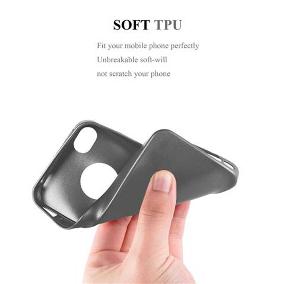 Cadorabo Schutzhülle für Apple iPhone 4 / 4S Hülle in Grau Handyhülle TPU Silikon Etui Cover Case