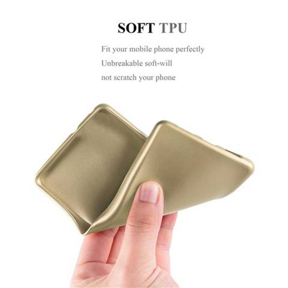 Cadorabo Schutzhülle für Apple iPhone 6 / 6S Hülle in Gold Handyhülle TPU Silikon Etui Cover Case