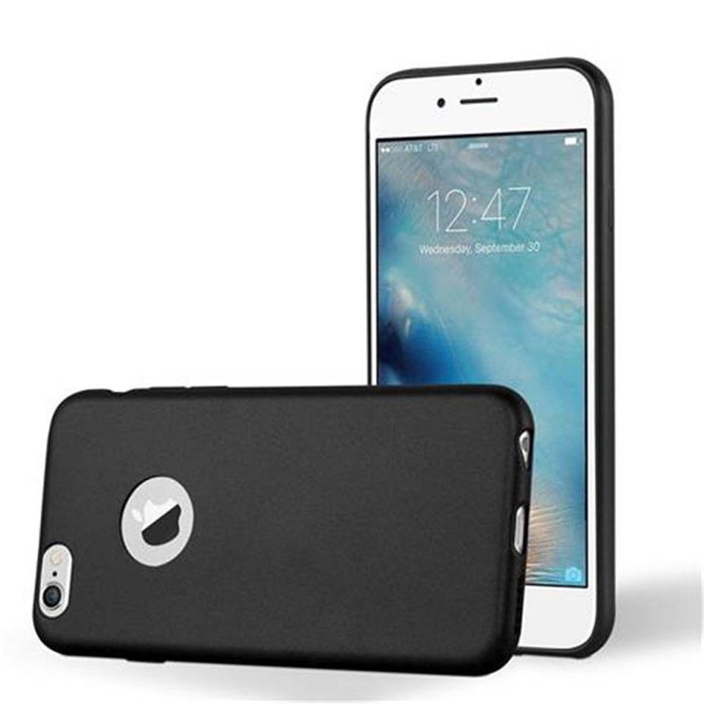 Cadorabo Schutzhülle für Apple iPhone 6 PLUS / 6S PLUS Hülle in Schwarz Handyhülle TPU Silikon Etui Cover Case