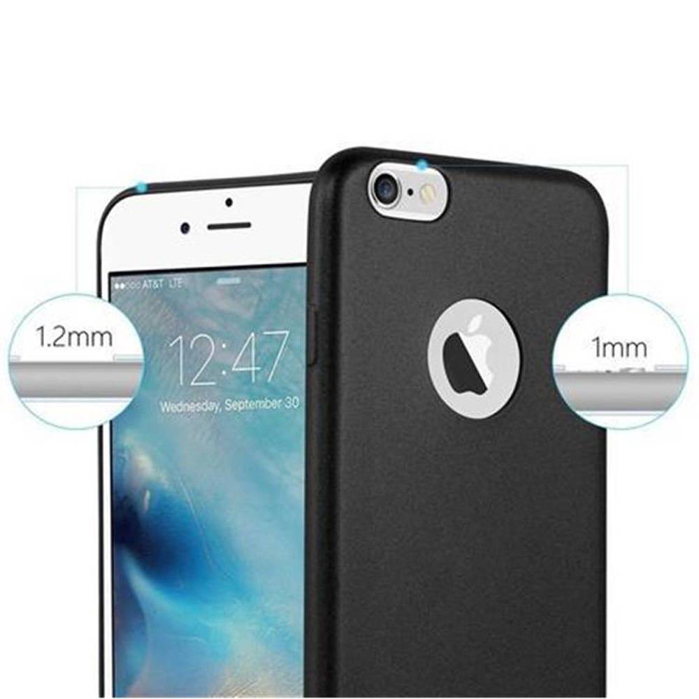 Cadorabo Schutzhülle für Apple iPhone 6 PLUS / 6S PLUS Hülle in Schwarz Handyhülle TPU Silikon Etui Cover Case