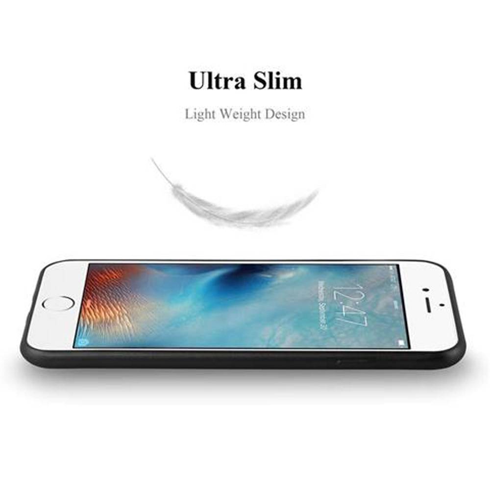Cadorabo Schutzhülle für Apple iPhone 6 PLUS / 6S PLUS Hülle in Schwarz Handyhülle TPU Silikon Etui Cover Case