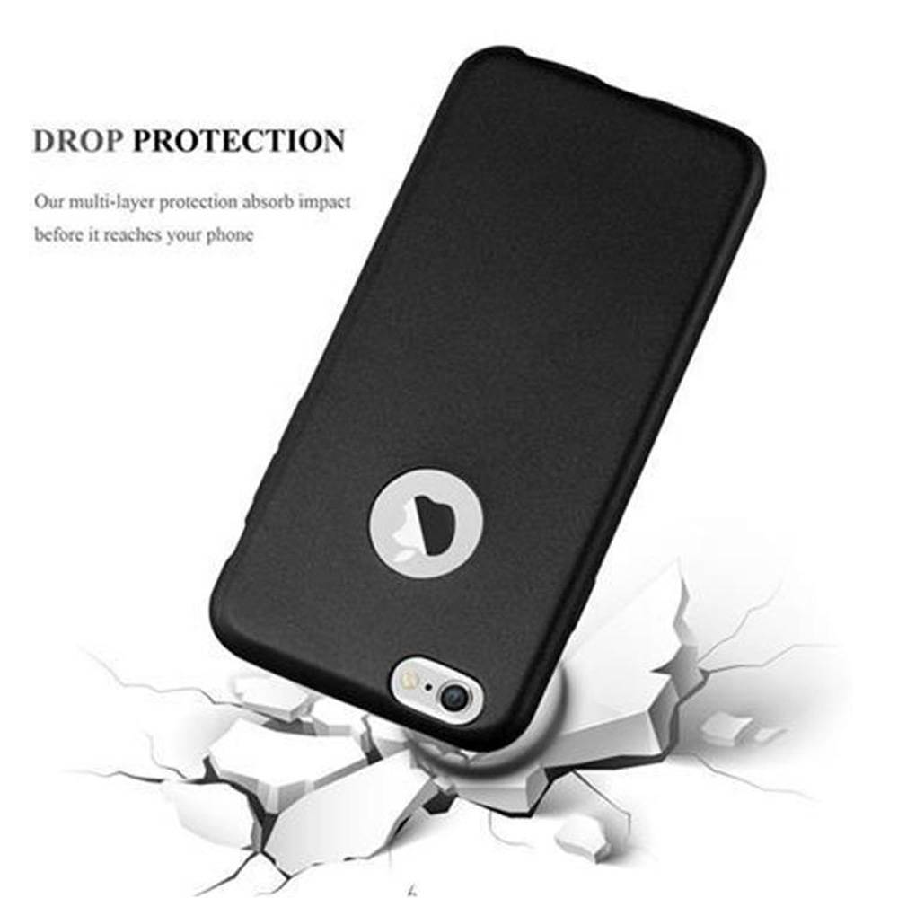 Cadorabo Schutzhülle für Apple iPhone 6 PLUS / 6S PLUS Hülle in Schwarz Handyhülle TPU Silikon Etui Cover Case