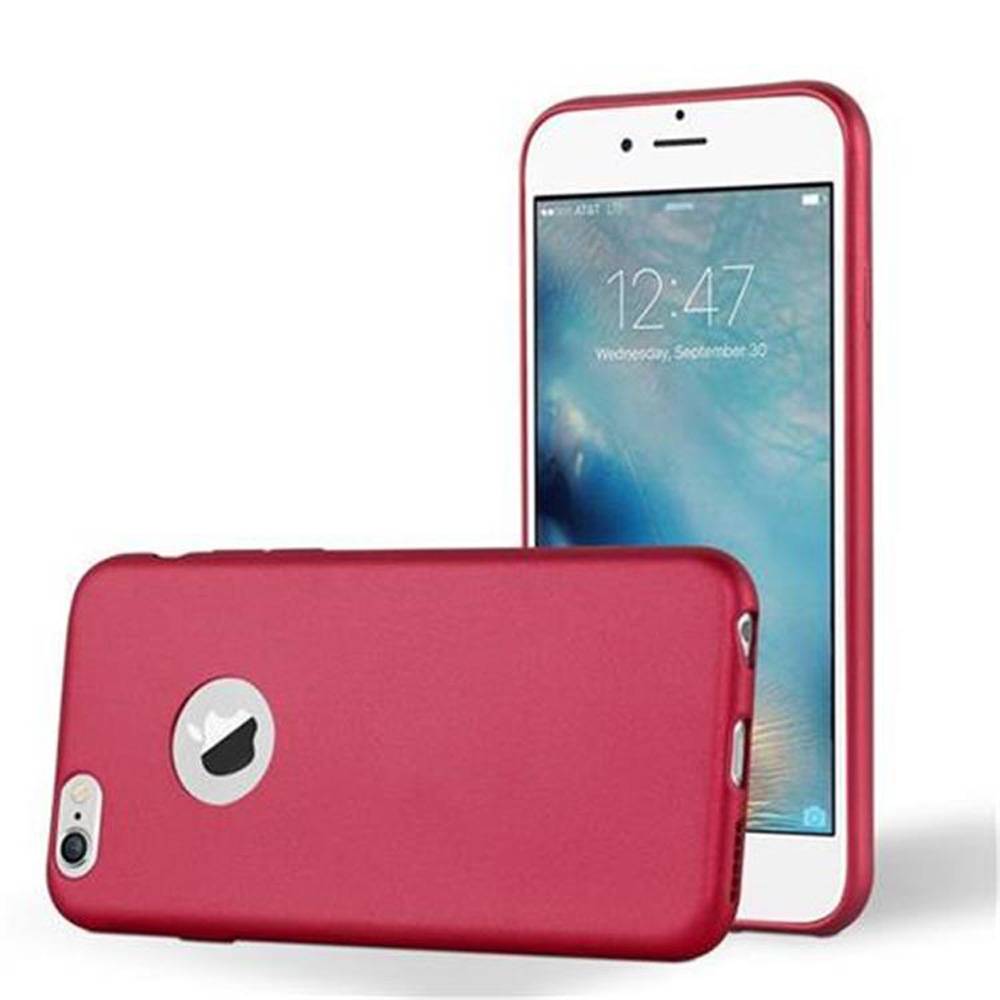 Cadorabo Schutzhülle für Apple iPhone 6 PLUS / 6S PLUS Hülle in Rot Handyhülle TPU Silikon Etui Cover Case