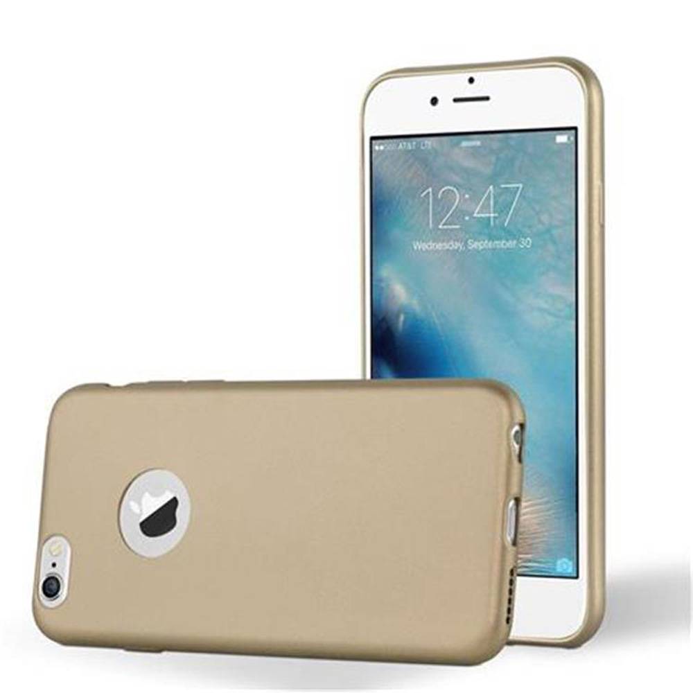 Cadorabo Schutzhülle für Apple iPhone 6 PLUS / 6S PLUS Hülle in Gold Handyhülle TPU Silikon Etui Cover Case
