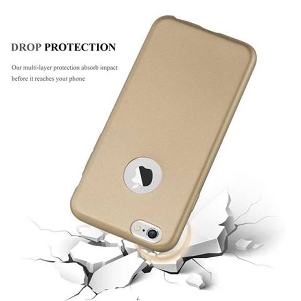 Cadorabo Schutzhülle für Apple iPhone 6 PLUS / 6S PLUS Hülle in Gold Handyhülle TPU Silikon Etui Cover Case