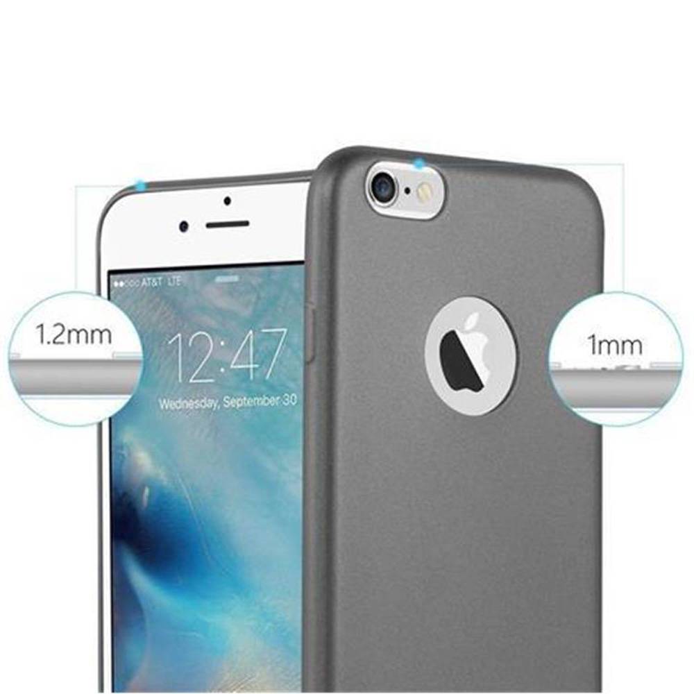 Cadorabo Schutzhülle für Apple iPhone 6 PLUS / 6S PLUS Hülle in Grau Handyhülle TPU Silikon Etui Cover Case