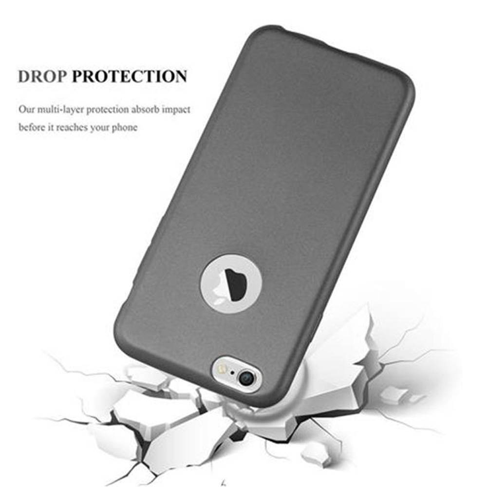 Cadorabo Schutzhülle für Apple iPhone 6 PLUS / 6S PLUS Hülle in Grau Handyhülle TPU Silikon Etui Cover Case