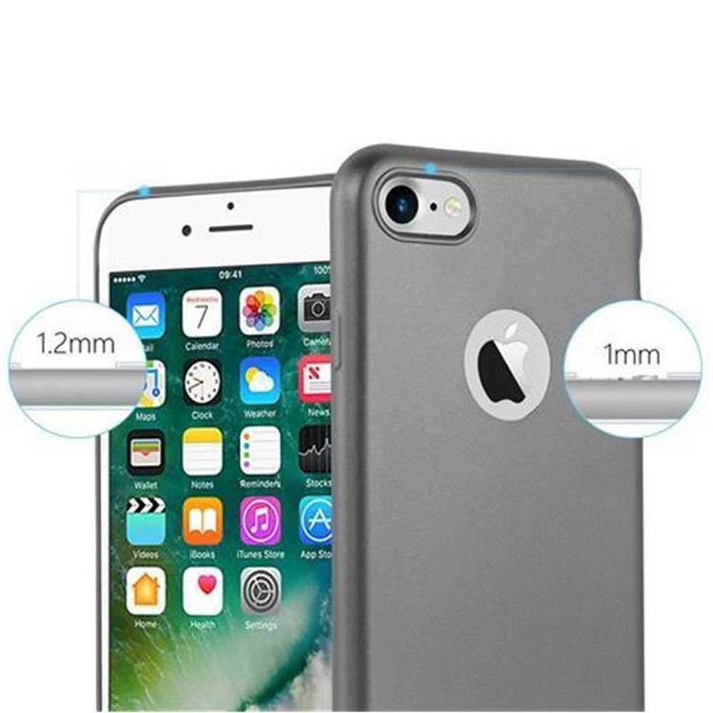 Cadorabo Schutzhülle für Apple iPhone 7 / 7S / 8 / SE 2020 Hülle in Grau Handyhülle TPU Silikon Etui Cover Case