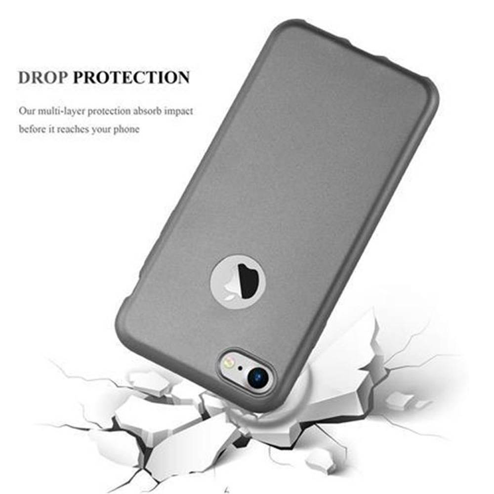 Cadorabo Schutzhülle für Apple iPhone 7 / 7S / 8 / SE 2020 Hülle in Grau Handyhülle TPU Silikon Etui Cover Case