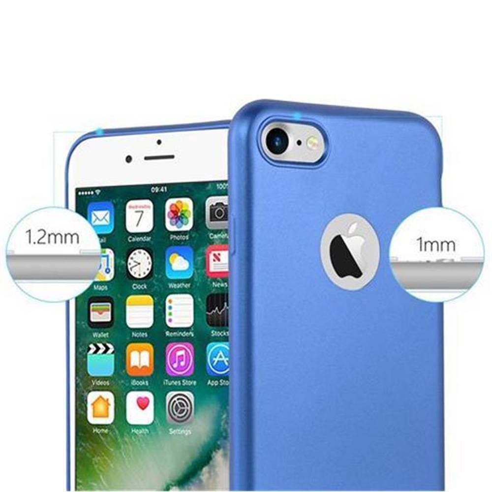 Cadorabo Schutzhülle für Apple iPhone 7 / 7S / 8 / SE 2020 Hülle in Blau Handyhülle TPU Silikon Etui Cover Case