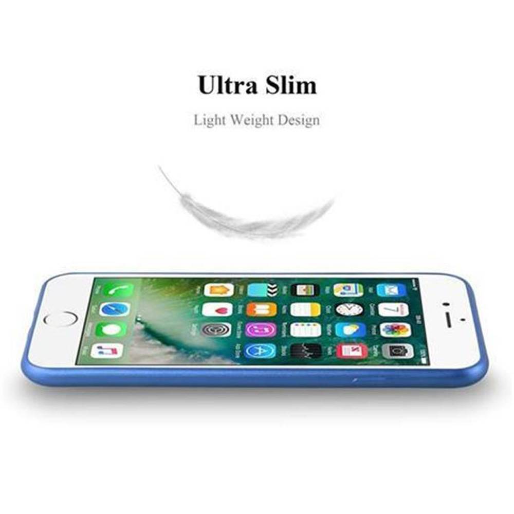 Cadorabo Schutzhülle für Apple iPhone 7 / 7S / 8 / SE 2020 Hülle in Blau Handyhülle TPU Silikon Etui Cover Case