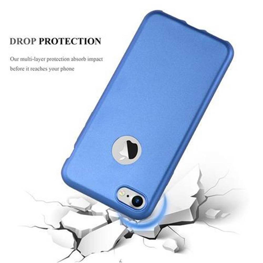 Cadorabo Schutzhülle für Apple iPhone 7 / 7S / 8 / SE 2020 Hülle in Blau Handyhülle TPU Silikon Etui Cover Case
