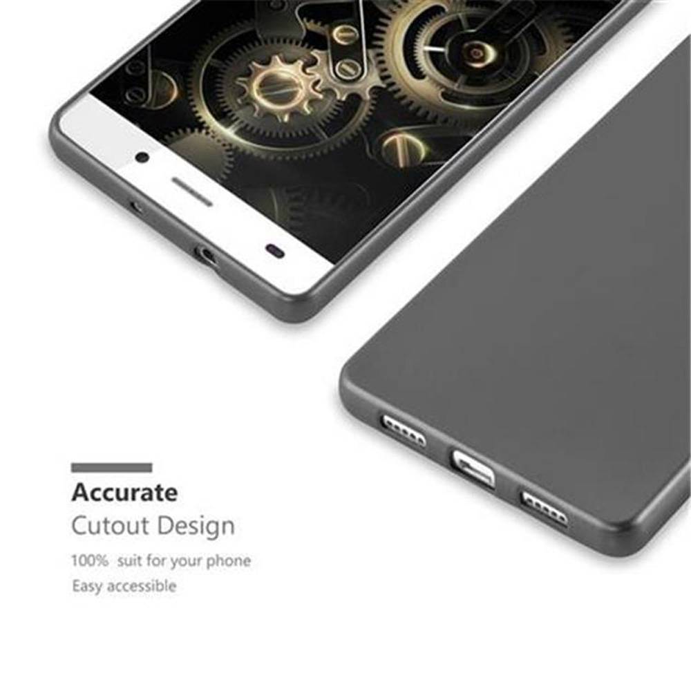 Cadorabo Schutzhülle für Huawei P8 LITE 2015 Hülle in Grau Handyhülle TPU Silikon Etui Cover Case