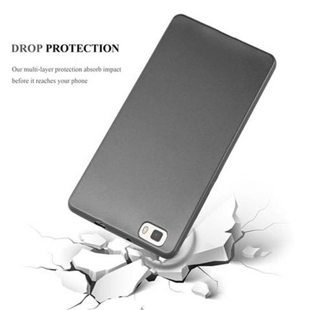 Cadorabo Schutzhülle für Huawei P8 LITE 2015 Hülle in Grau Handyhülle TPU Silikon Etui Cover Case