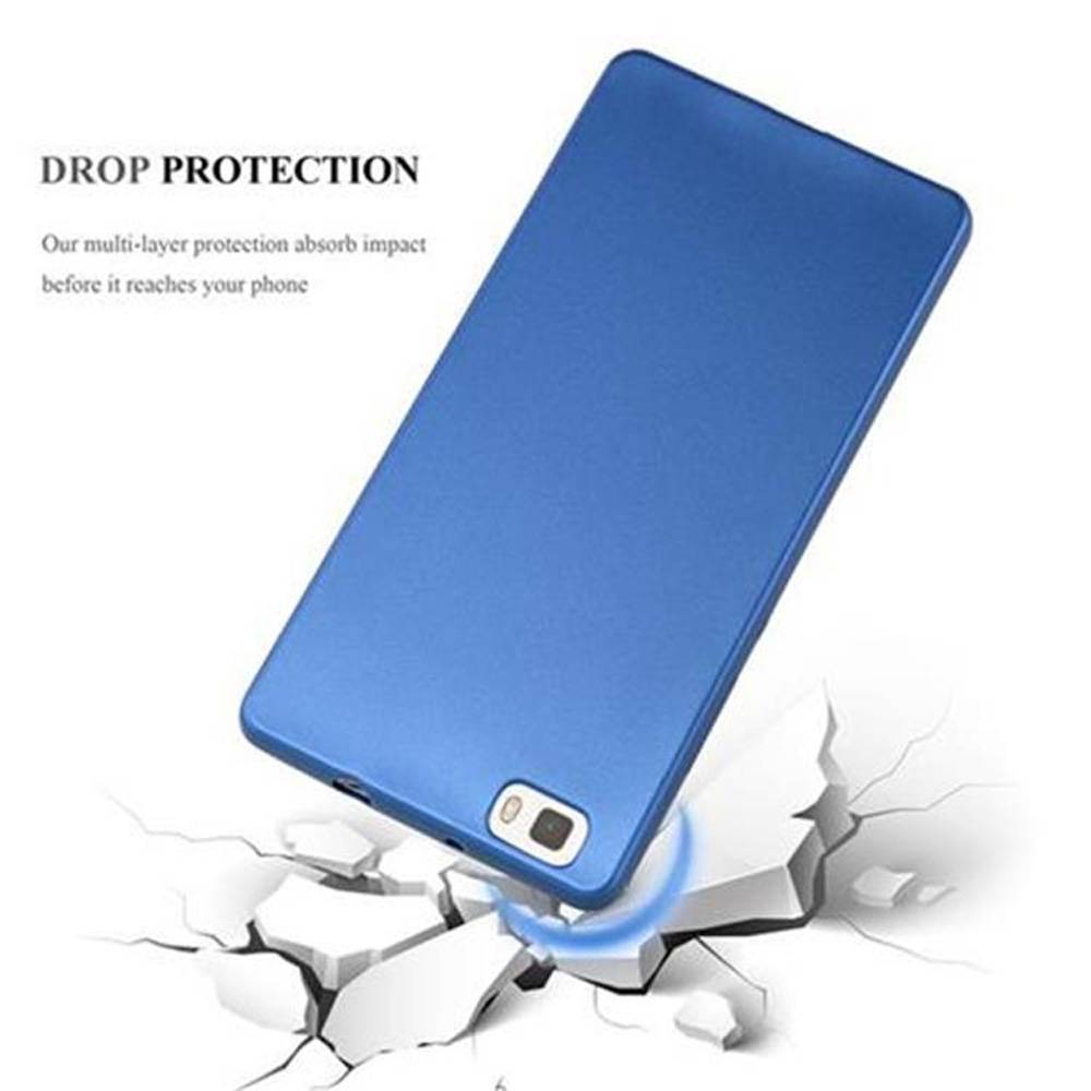 Cadorabo Schutzhülle für Huawei P8 LITE 2015 Hülle in Blau Handyhülle TPU Silikon Etui Cover Case
