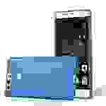 Cadorabo Schutzhülle für Huawei P9 Hülle in Blau Handyhülle TPU Silikon Etui Cover Case